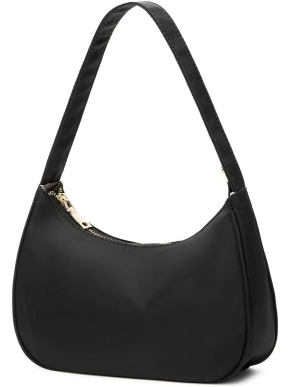 Women Nylon BlackShoulder Tote Bag Cute Hobo Mini Clutch Zipper Bag